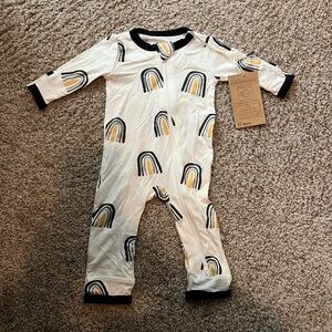 Kyte Baby Zippered Romper—Metallic Rainbow